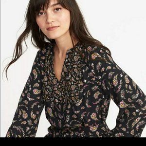 Old Navy Black Floral Paisley Jumpsuit